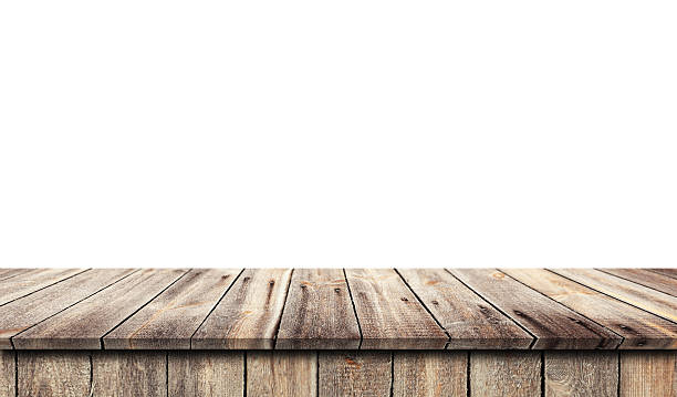 istock Empty wooden table background isolated on white background 2212513161