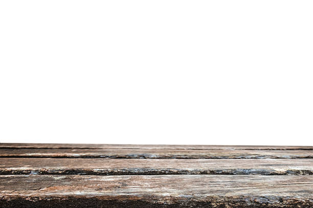 istock Empty wooden table background isolated on white background 2212513342