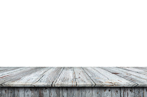 istock Empty wooden table background isolated on white background 2212513514