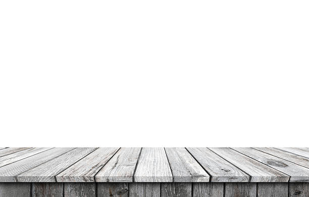 istock Empty wooden table background isolated on white background 2212513876