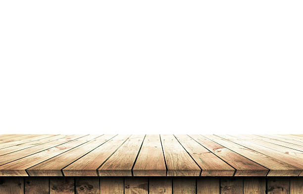 istock Empty wooden table background isolated on white background 2212514127