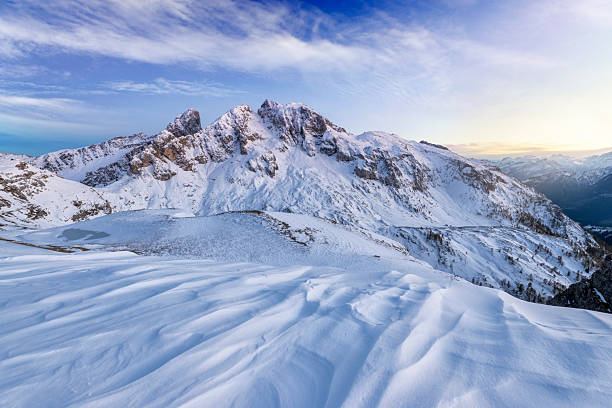 istock Beautiful winter landscape of mountains range 2212515745