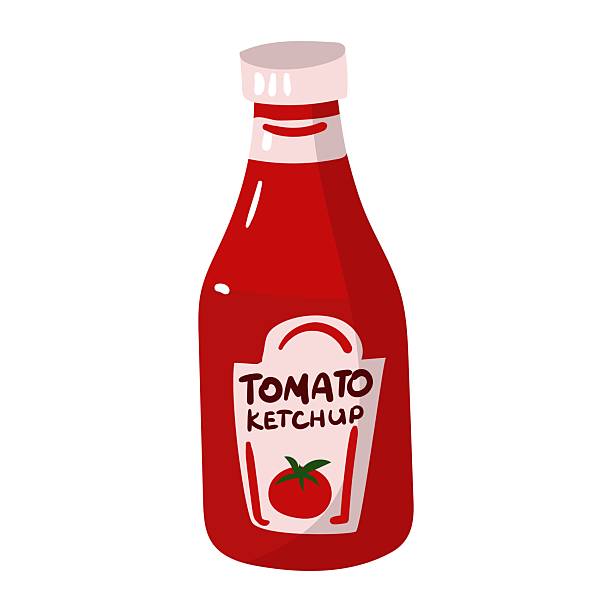 istock A red ketchup bottle. Sauces for eating. A red jar with a tomato pattern. Suitable for food labels, grocery store windows, fast food menus and food packaging design. Vector isolated illustration 2212518627