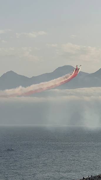 Turkiye, Antalya, Konyaalti April 23, 2025 Demonstration flights over the city from \