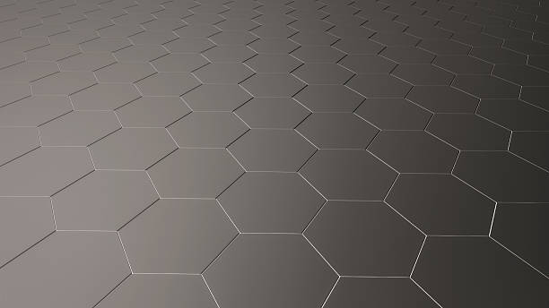 istock 3d illustration of grey metallic hexagonal design  abstract background 2212519541