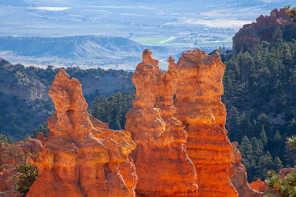 Sandstone hoodoos at sunset, Bryce Canyon National Park, Utah