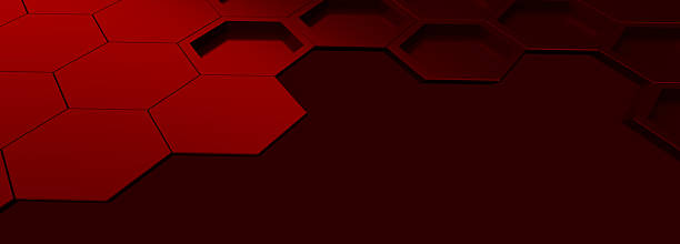 istock red hexagonal design extruded shape  abstract background honeycomb wallpaper,empty space for text 2212533776