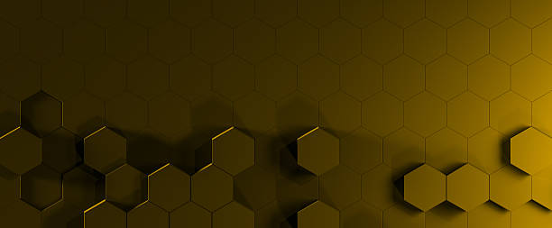 istock brown hexagonal design  abstract background honeycomb wallpaper,empty space for text 2212533955