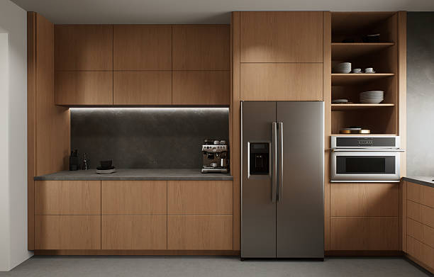 istock Modern wood kitchen designs include sleek countertops that enhance functionality and beauty 2212548334