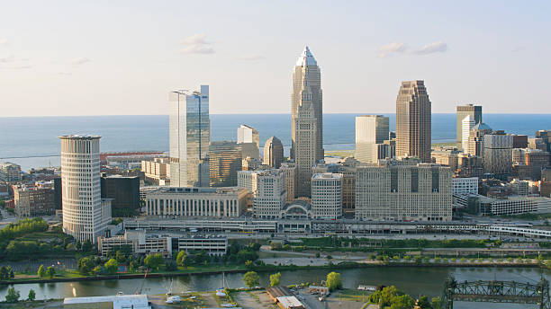 istock Cleveland Downtown Skyline Along Lake Erie Waterfront During Soft Evening Light 2212548712