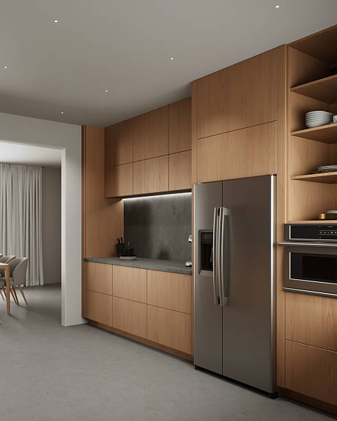 istock Modern wood kitchen designs include sleek countertops that enhance functionality and beauty 2212549578