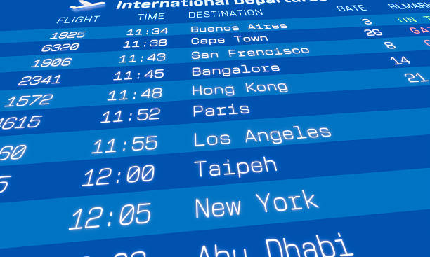 Plane and Flight information screens double Exposure Concepts