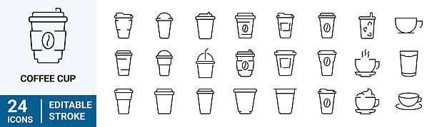 stockillustraties, clipart, cartoons en iconen met coffee cup - koffiekop