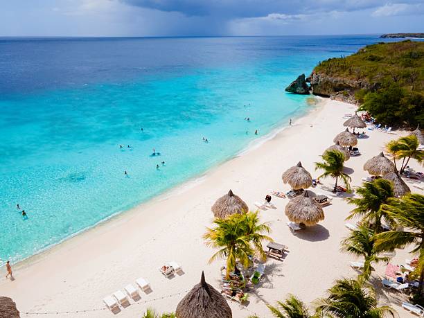 istock Explore Cas Abou Beach in Curacao, featuring stunning white sands and turquoise waters 2212553812