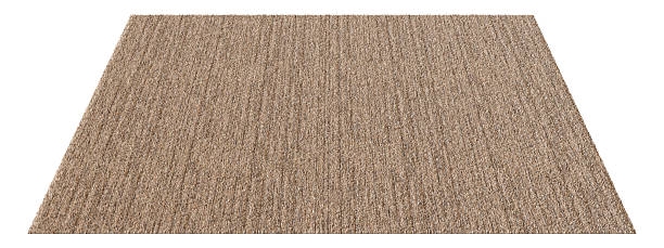 istock This 3D carpet render features a textured brown design, isolated against white background, highlighting its intricate fiber patterns and colors perfectly. Front view. 2212554282