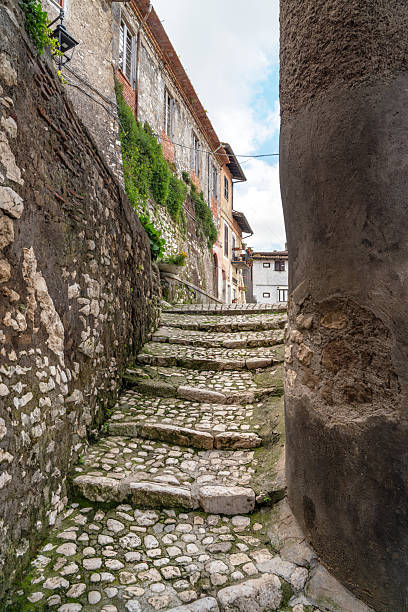 Alley and street view in Atrani in Ravello, Italy.