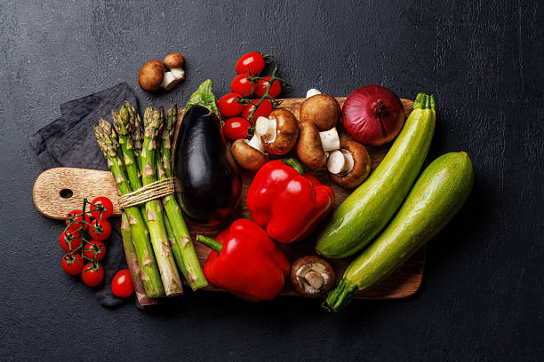 istock Various vegetables ready for the grill, prepared for a delicious BBQ 2212567209