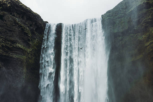 A powerful view from the base of the waterfall
