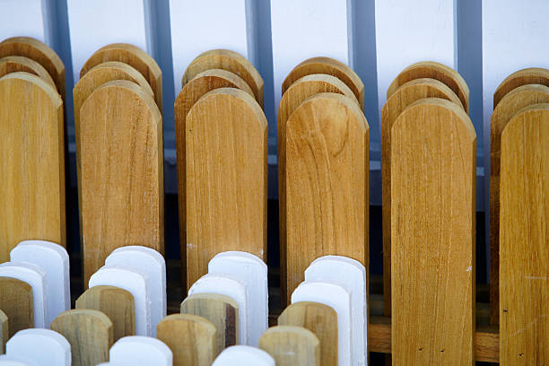 Wooden and White Wall Panel Samples in Neat Arrangement Display