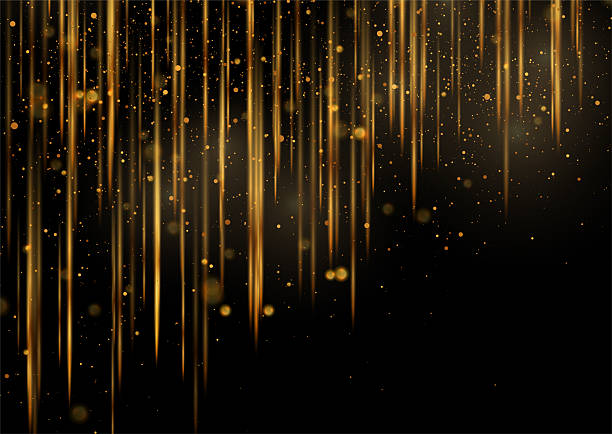 istock Golden shiny sparkling background with bokeh lights 2212577724