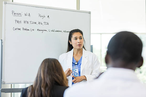 istock Female Doctor Leading a Medical Case Discussion 2212586482