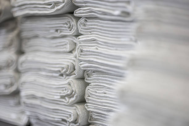 istock Stacked Folded Industrial Fabric for Manufacturing and Storage 2212587457