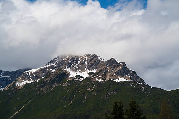 istock Majestic Mountain Peaks under a Clear Blue Alpine Sky 2212587561