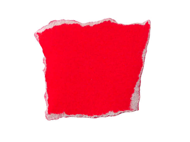 istock Pieces of torn or cut red paper, design elements isolated on transparent background. 2212600904
