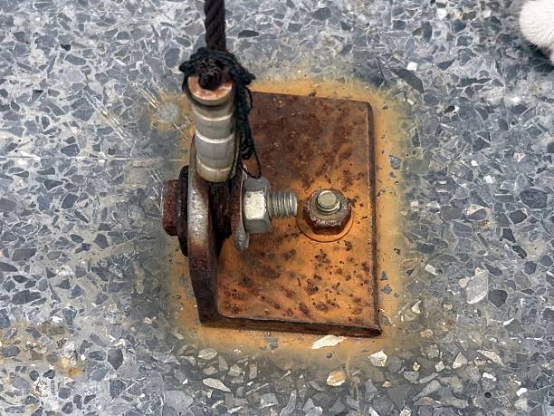istock Close up an old rusty bolt and nut on the floor. 2212602946