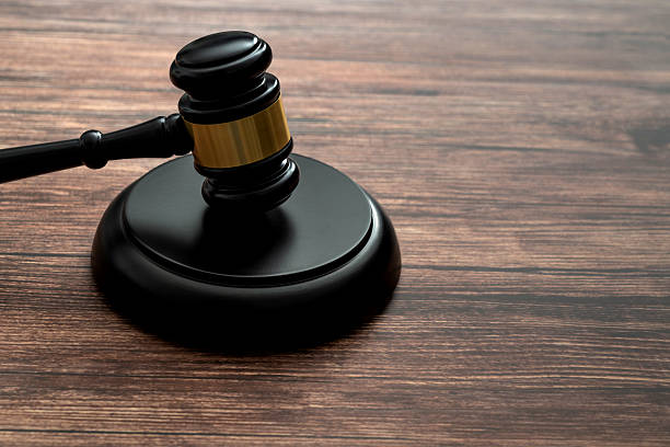 istock Wooden gavel on the table 2212603281