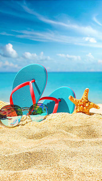 istock A bright original composition for design or creative work on the theme of summer holidays. 2212604026