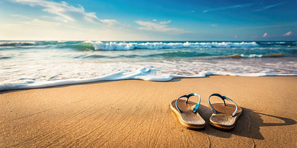 istock Original beautiful image of a deserted beach on a summer evening. 2212604167