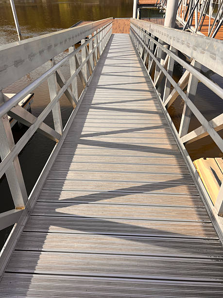 istock Metal Walkway to Dock 2212604542