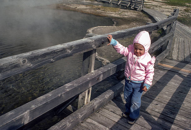 istock Yellowstone NP - Girl Passes by Hot Spring - 1981 2212607162
