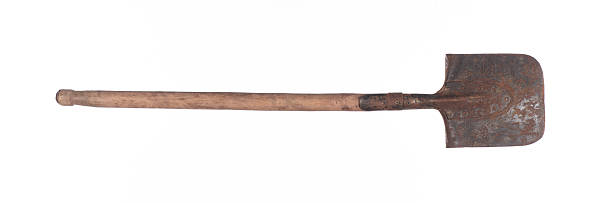 istock old rusty shovel isolated on white background 2212614787