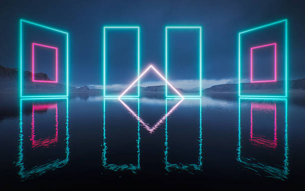istock Symmetrical Cyan-Magenta Gateways 2212615477