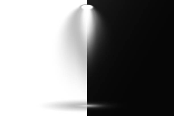 istock Scene lights simulate professional entertainment environments. Light beams cross on stage, creating dynamic overlays. Spotlight effects add depth to digital illustrations. Vector elements 2212617102