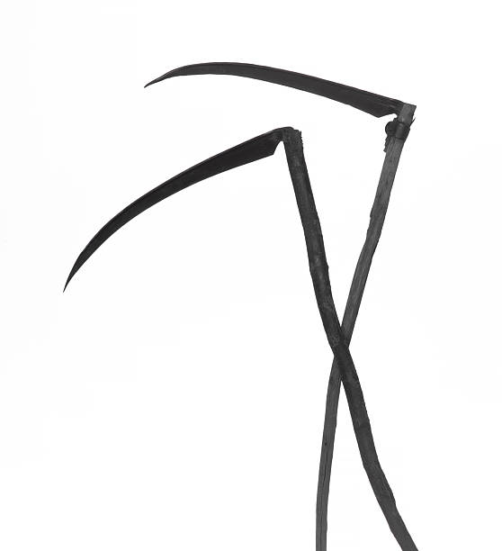 istock black halloween sharp scythe isolated on white background 2212617133
