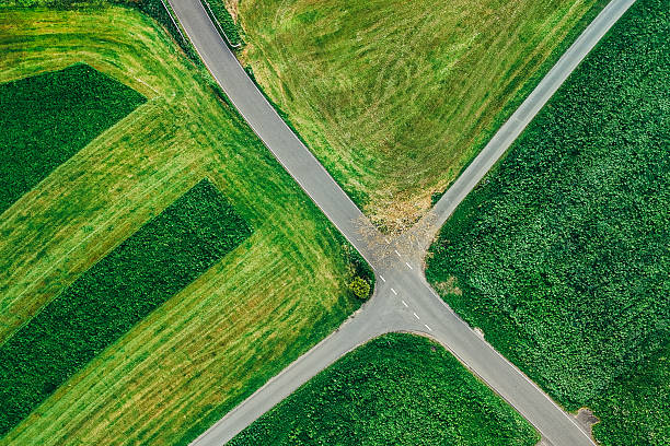 istock Road Grid in Rural Agricultural Fields 2212619478
