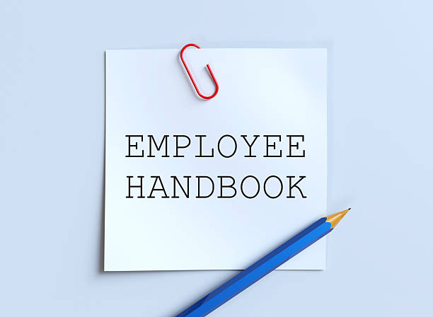 Employee handbook stock photo