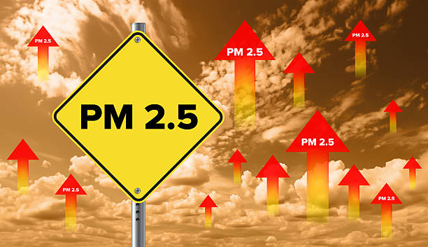 Air Pollution PM 2.5 Danger Warning Sign Concept