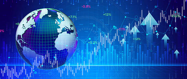 istock Global Finance Growth Detailed Data Analysis Concept 3D Blue 2212628438