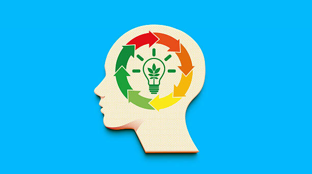 Idea Generation Innovation Cycle Head Silhouette Paper Cut