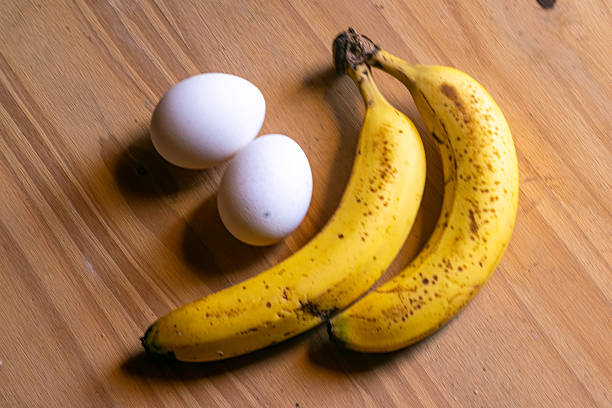 Fruits and eggs on a table