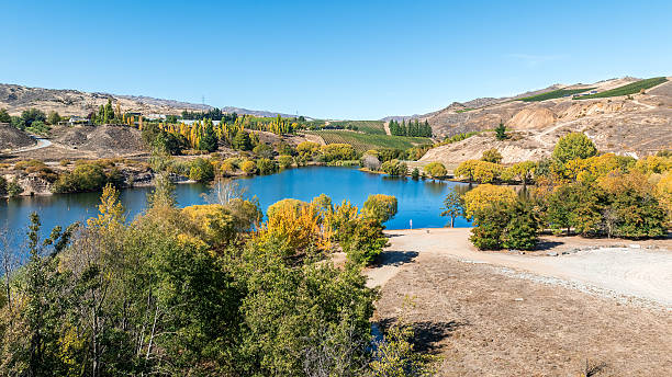 istock Drone view of the Cromwell gorge and Bannockburn area 2212658066