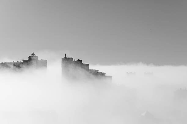 urban landscape. A cloud has descended on the city. in Berlin, Berlin, Germany