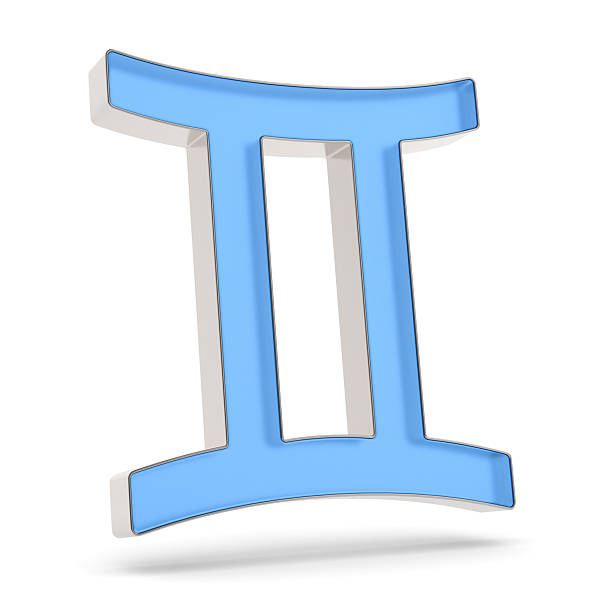 zodiac sign gemini on white background. Isolated 3D illustration