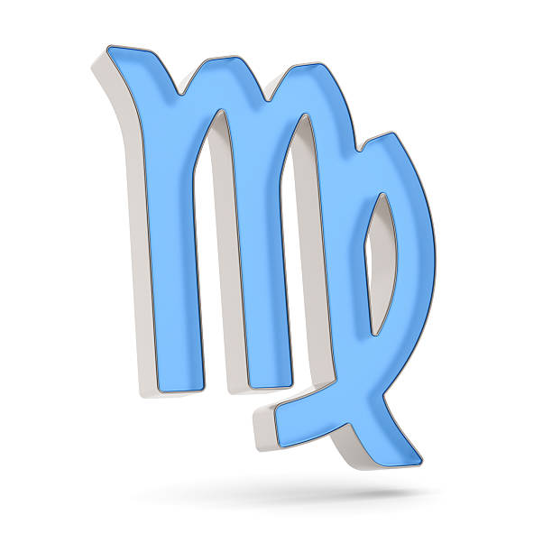 zodiac sign virgo on white background. Isolated 3D illustration