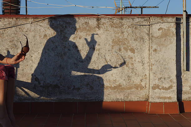 istock Artistic Shadow Play Unfolding on the Rooftop During the Eventful Evening Hours 2212675005