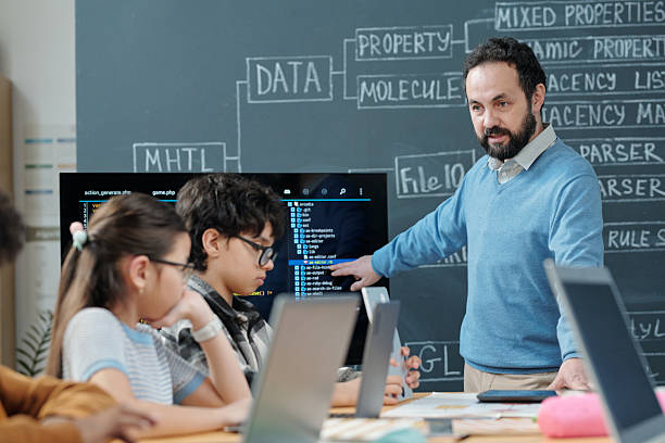 istock Teacher Demonstrating Data Concepts To Attentive Students 2212675162